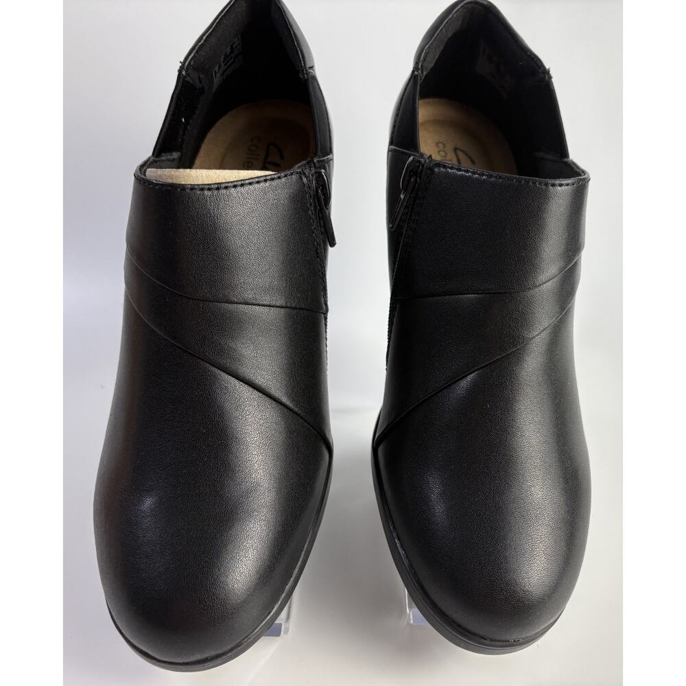 Clarks Emily2 London Women's Size 6.5M Black Leather Block Heel Comfort Shoe New - Picture 7 of 11